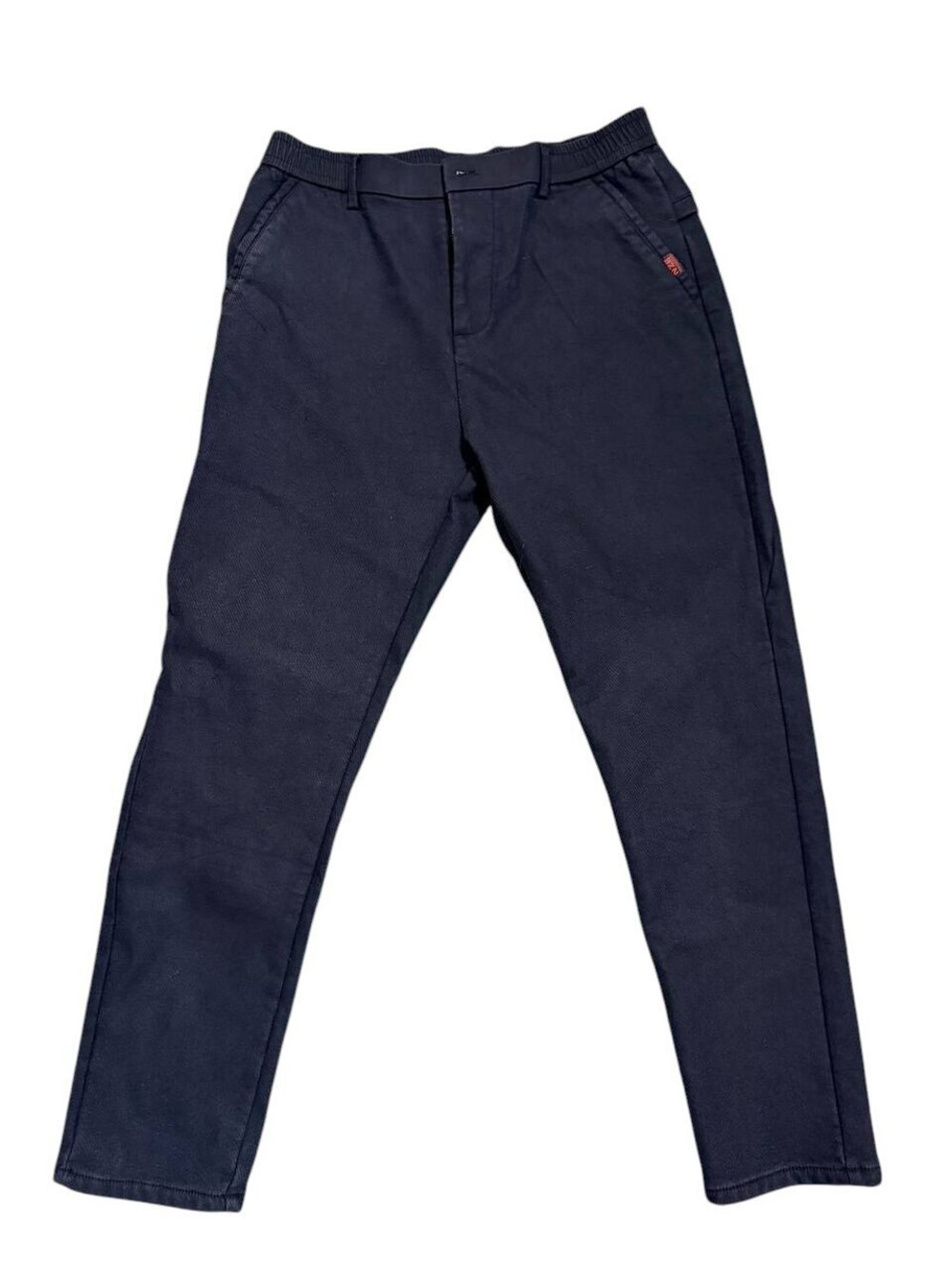 NZE Production Navy Washed Twill Joggers Size 36